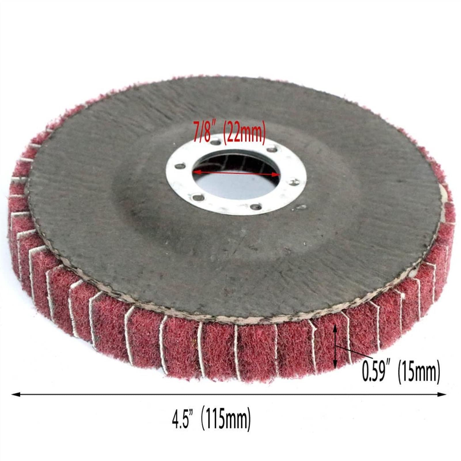 Tarcze listkowe 4-1/2"X7/8" Nylonowe włókno polerskie tarcze szlifierskie 115 * 22 mm(Grit 320,5Pc-115 * 22Mm)