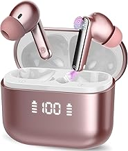 AI Ecouteur Traducteur Instantané avec Traduction Audio et Vidéo, Oreillette Traduction Instantanée or rose