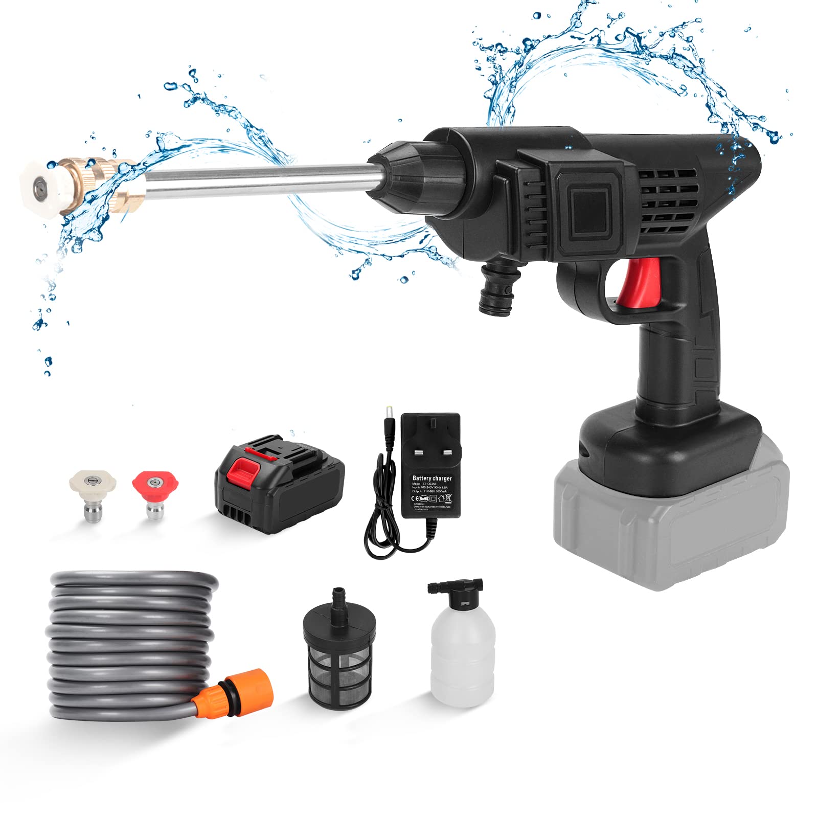 Buy BriSunshine Cordless Pressure Washer, 21V Portable Pressure Cleaner