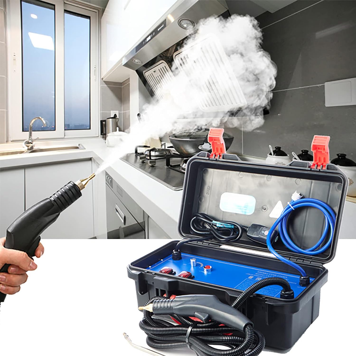 Handheld High Pressure Steam Cleaner, High Temperature Pressurized