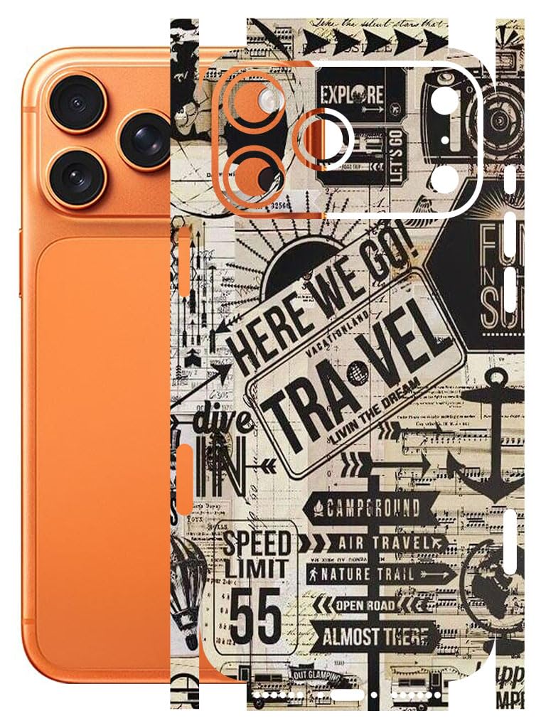 AtOdds - Full Body Back Screen Guard Protector Film - Lamination Wrap Skin Sticker for iPhone 17 Pro Max | Scratchproof Matte Finish (Explore)-image-25