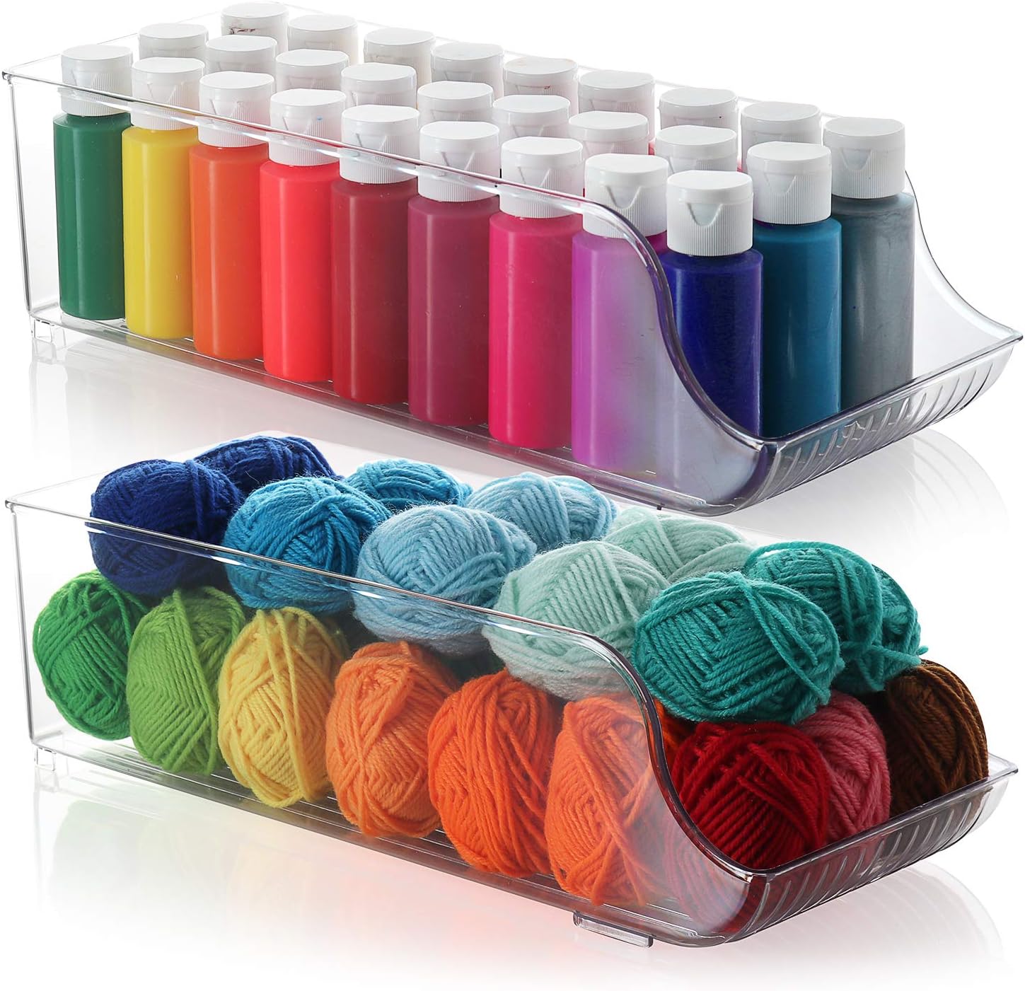 StorageBud Plastic Storage Bins with Handles 2 Pack Kids