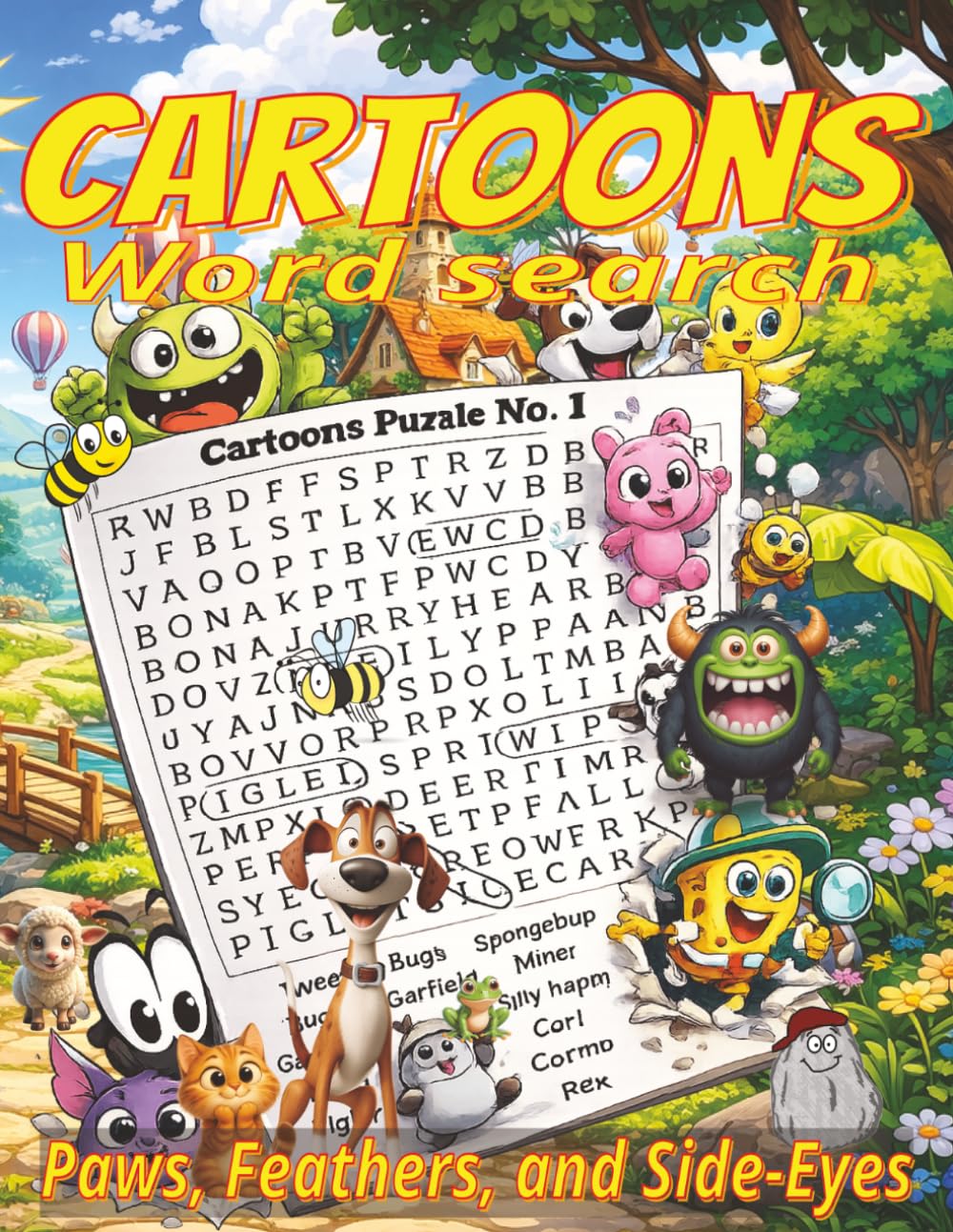 Cartoon Word Search Book - Large Print: Easy-to-Read Word Searches on Cartoon Characters, Animation Favorites, and Classic and Modern Heroes | 8.5x11, ... for cartoon fans, road trips and holidays