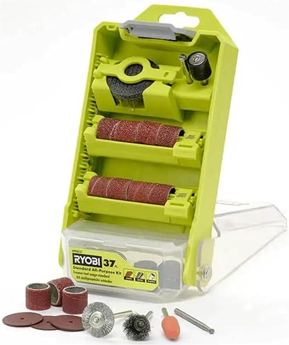 Miniatura 3 de Ryobi Kit de herramientas rotativas con herramienta giratoria de precisión inalámbrica de 18 V, kit de accesorios de 37 piezas, bolsa de