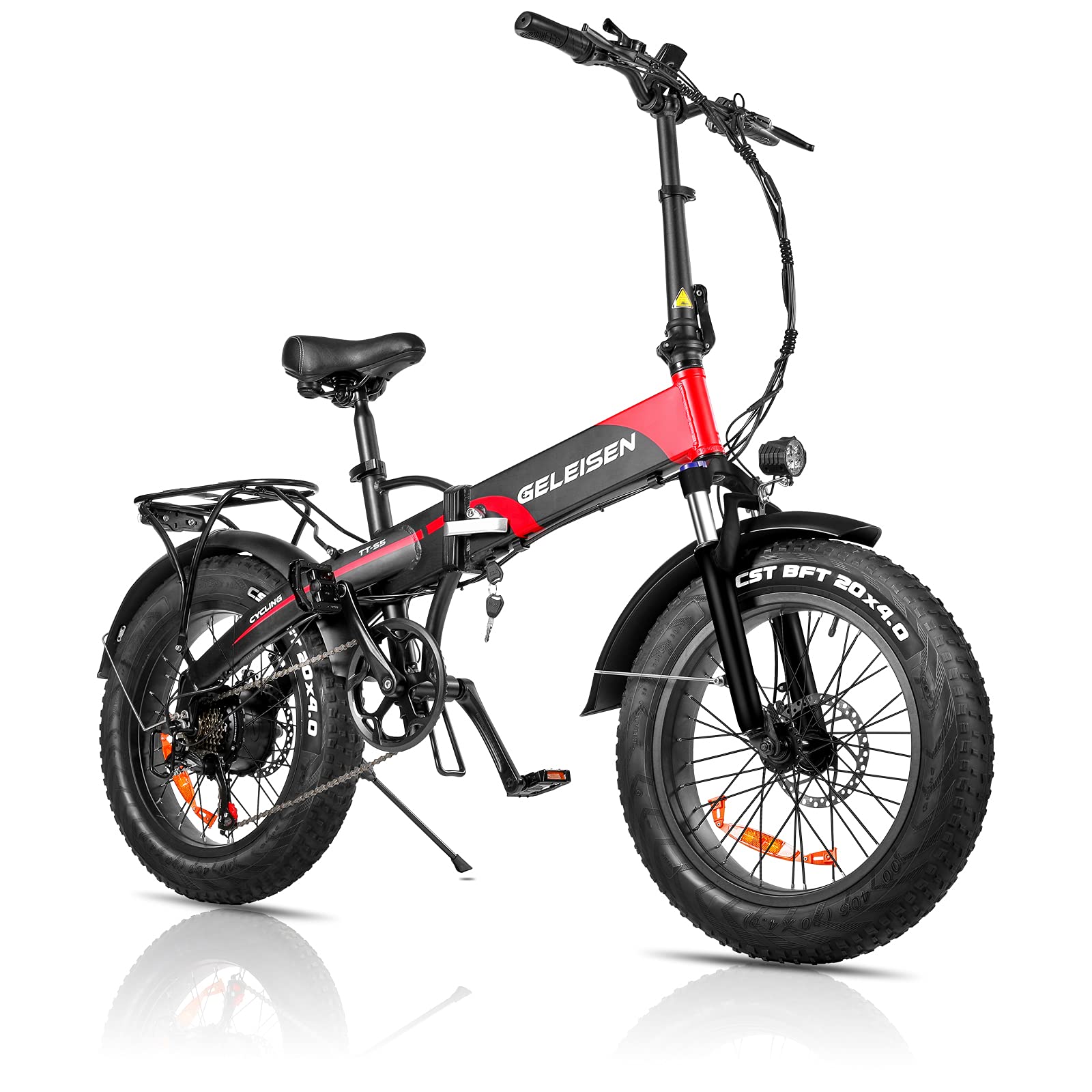 Buy GELEISEN Adult Electric Bicycles TTS5, 20" 4.0 500W Fat Tire