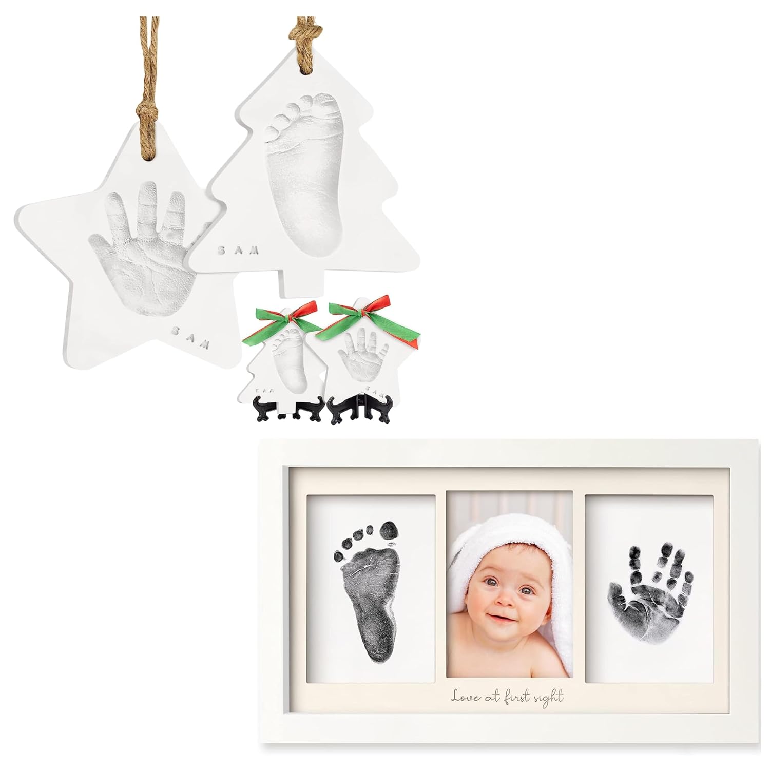 KeaBabies Baby Hand and Footprint Kit and Inkless Baby Hand and Footprint Kit - Dog Paw Print Kit - Ink Pad for Baby Hand and Footprints - Personalized Baby Footprint Kit - Dog Nose Print Kit