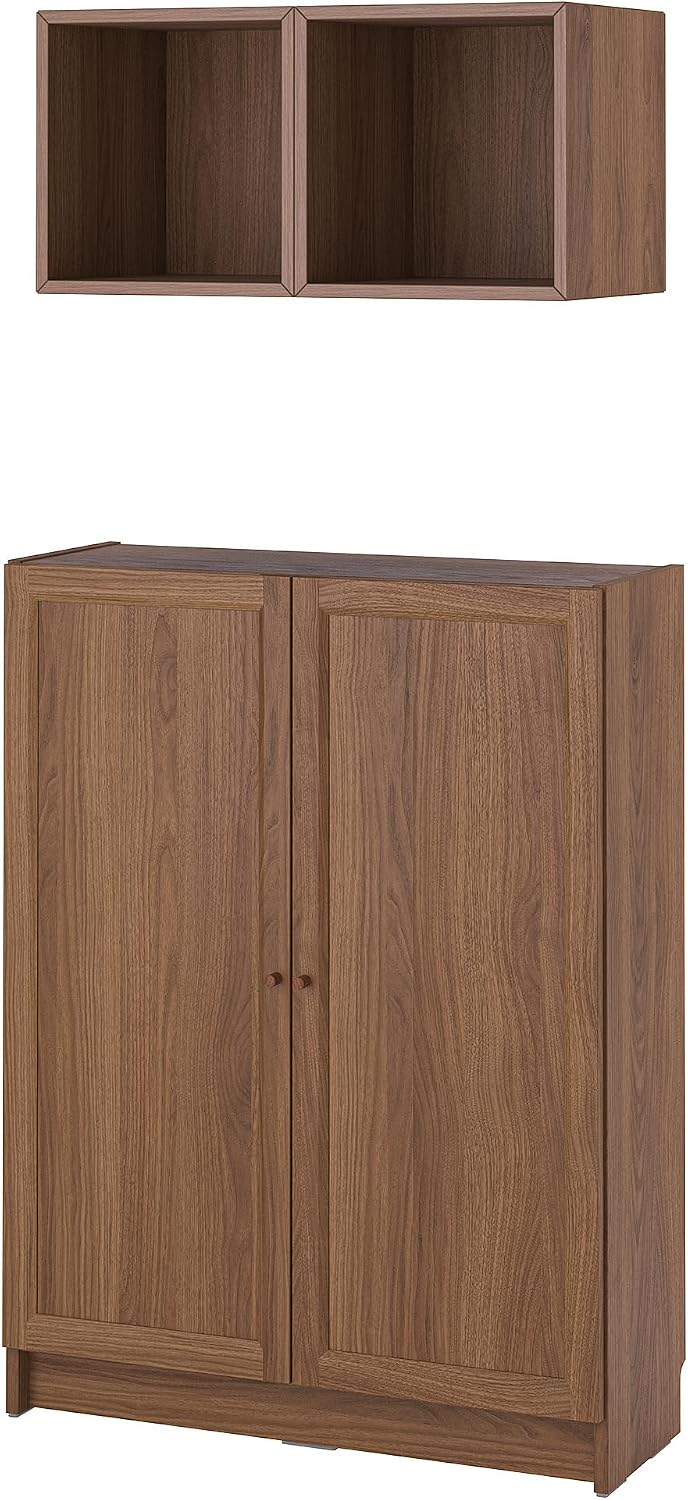 ProTuning BILLY/EKET Storage combination with doors, brown walnut effect