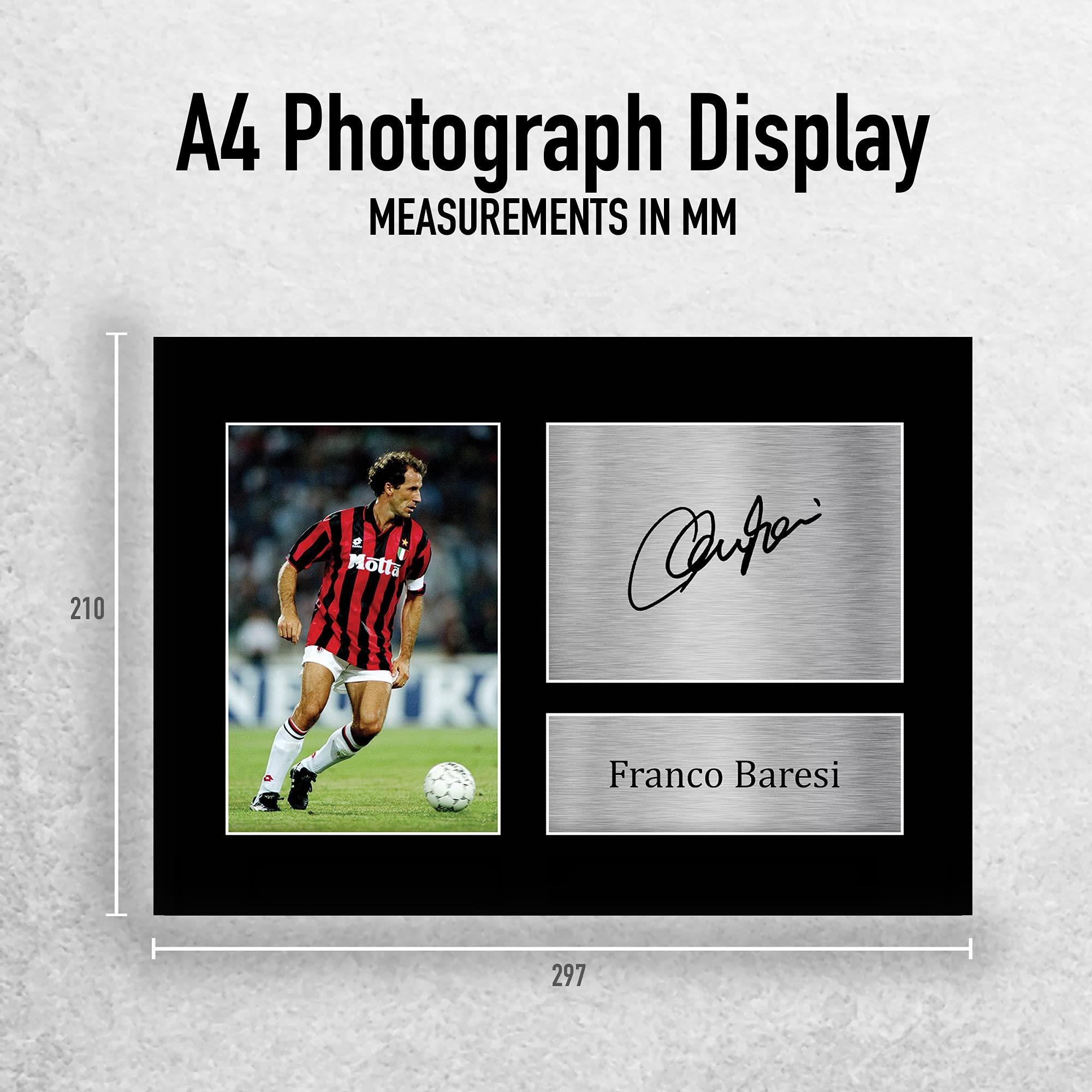 Franco Baresi AC Milan A4 Autograph Print Gift