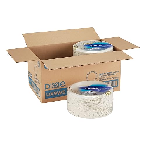 Miniatura 2 de Dixie UX9WS Pathways - Platos de papel de protección a prueba de remojo, 8 12, GrnBurg, 125Pk, 4 PksCt