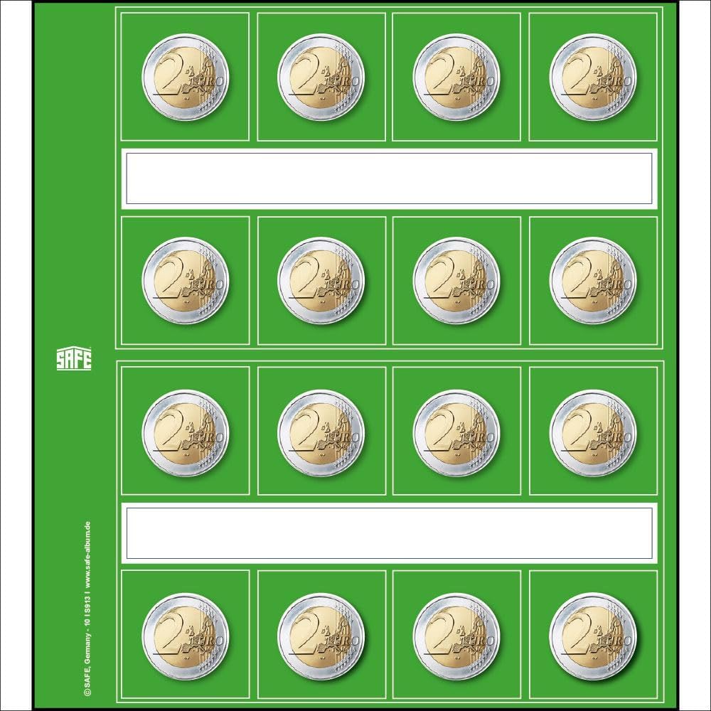 SAFE 1864 Designo pre-printed album pages 2 €URO neutral