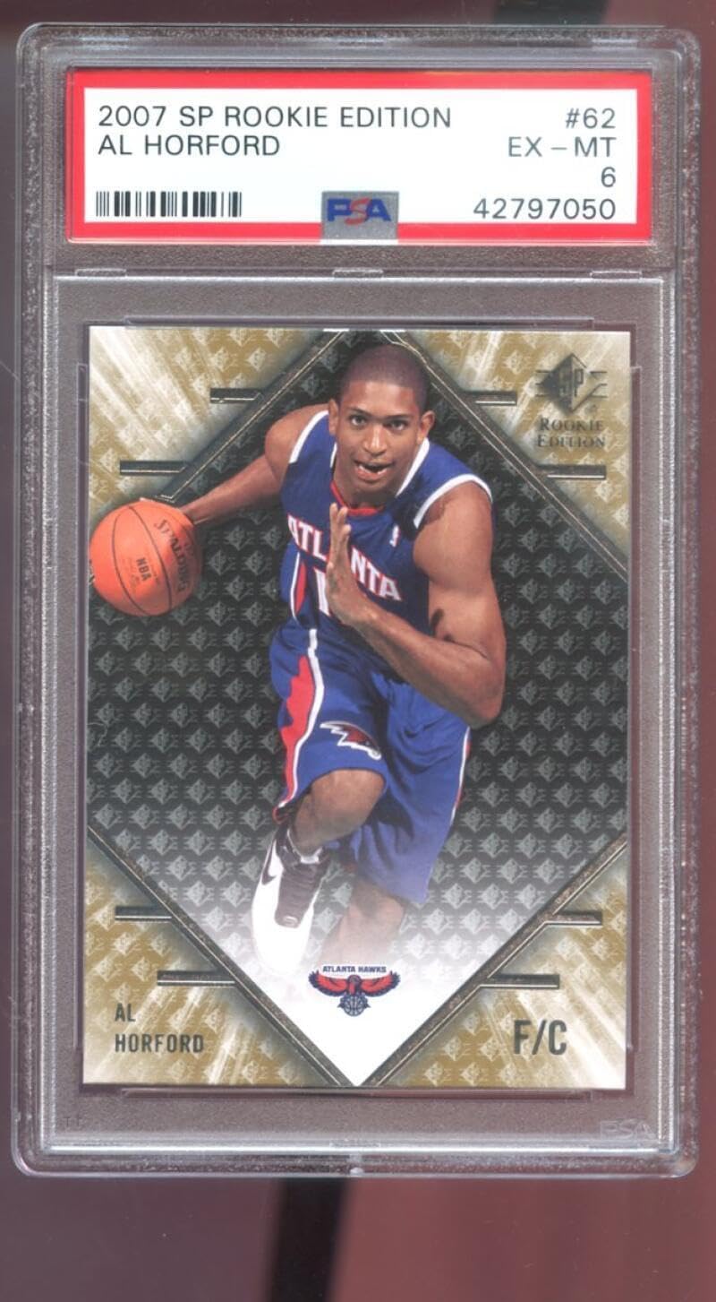 2007-08 Upper Deck SP Rookie Edition #62 Al Horford ROOKIE RC PSA 6 Graded Card - Basketball Slabbed Rookie Cards