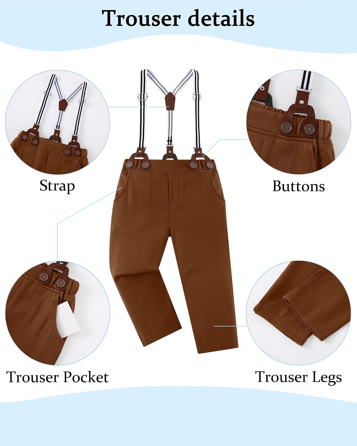 ZOEREA Toddler Baby Boy Wedding Suit Formal Dress Clothes Gentleman Outfit
