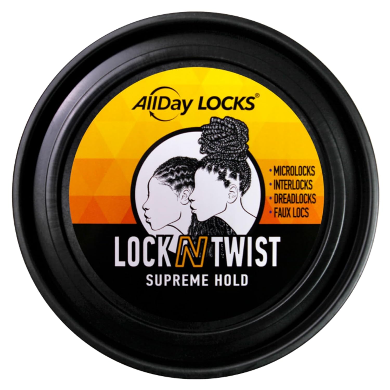 AllDay Locks Lock N Twist Supreme Hold - Extreme Styling Control for Locs, Microlocs, Twists, and Retwists, Provides Edge Control, Strong Hair Gel for Women and Men - 64 oz Bucket