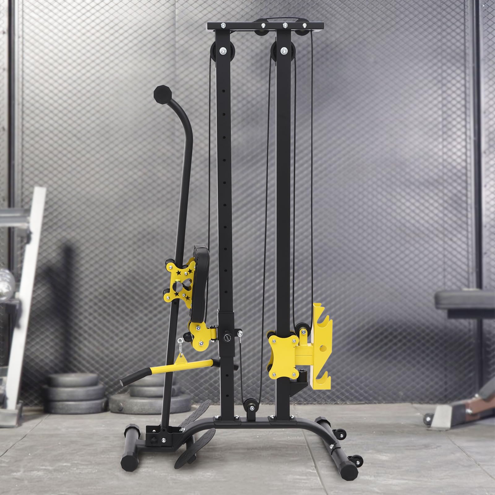 Gagalayong Multifunctional Strength Training for Home Gym, Heavy Duty Strength Training Equipment, Adjustable Height, Folding Design Power Rack for Multi-Function Strength Training Fitness Equipment