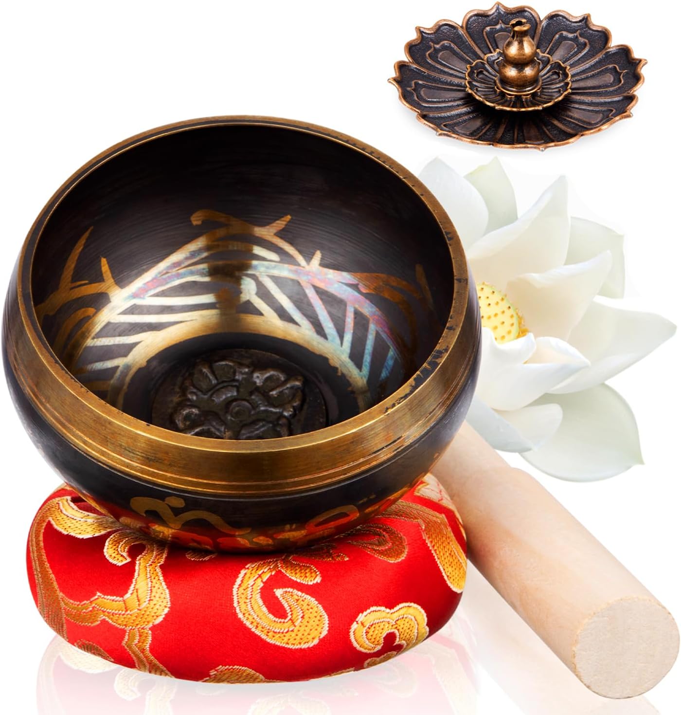 Bacchetta Di Legno Per Campana Tibetana - Martello Per Canto Buddista, Artigianale Del Nepal - Foto 11