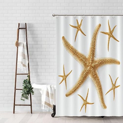 Miniatura 263 de Cortinas de ducha de baño con ganchos, 72 x 92 pulgadas, cortina de ducha de tela impermeable con diseño de flores y pájaros, cortina de ducha