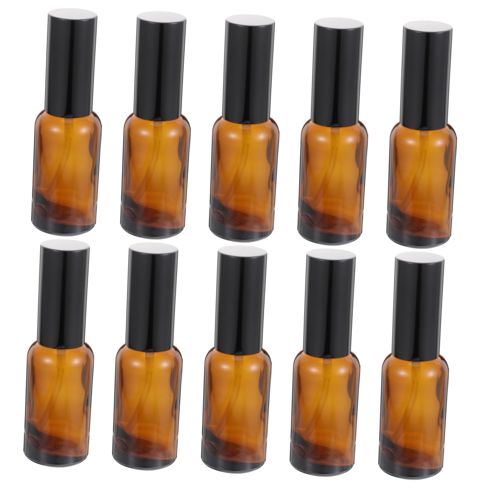 FOMIYES 10pezzi Flacone di Vetro per Cosmetici Flacone di Profumo Riutilizzabile Contenitore per Emulsione Marrone Strumento Cosmetico Sicuro