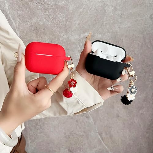 Miniatura 6 de Bonita funda para Airpods Pro 21 para niñas y mujeres, con llavero de flores y kit de limpieza, funda protectora de silicona suave para Airpods iPod