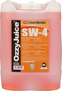 CRC SmartWasher OzzyJuice SW-4 Heavy Duty Degreasing Solution, 5 Gallon, Water-Based, Non-Flammable, Ph Neutral, Industrial Strength, Suitable For Automotive And Industrial Applications