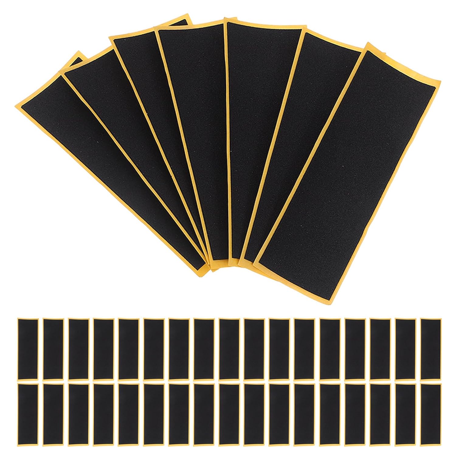 60pcs Fingerboard Foam Grip Stickers Yellow Foam Slip Resistant | High Resilience, Rough Texture, Seamless Device Compatibility, Touch Screen Use and Typing, Set