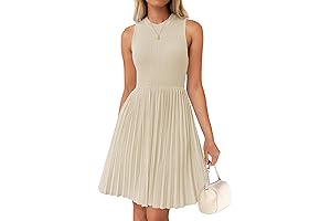 Embrace Summer Style: Elegant Sleeveless Pleated Dress for the Modern Woman