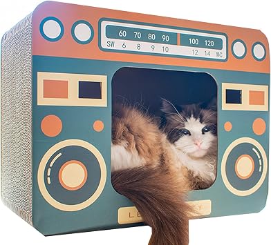 Amazon 型 レトロラジオ型爪とぎ段ボールベッド 段ボールハウス 高密度段ボール 丈夫 長持ち 強度 組み立て不要 頑丈 安定 プレゼント おしゃれ かわいい 運動不足解消 キャット 耐久 ペット 子猫 猫 茶 ブラウン ストレス解消 インテリア おもちゃ 遊び M ノー Amazon 型 レトロラジオ型爪とぎ段ボールベッド 段ボールハウス 高密度段ボール 丈夫 長持ち 強度 組み立て不要 頑丈 安定 プレゼント おしゃれ かわいい 運動不足解消 キャット 耐久 ペット 子猫 猫 茶 ブラウン ストレス解消 インテリア おもちゃ 遊び M ノー