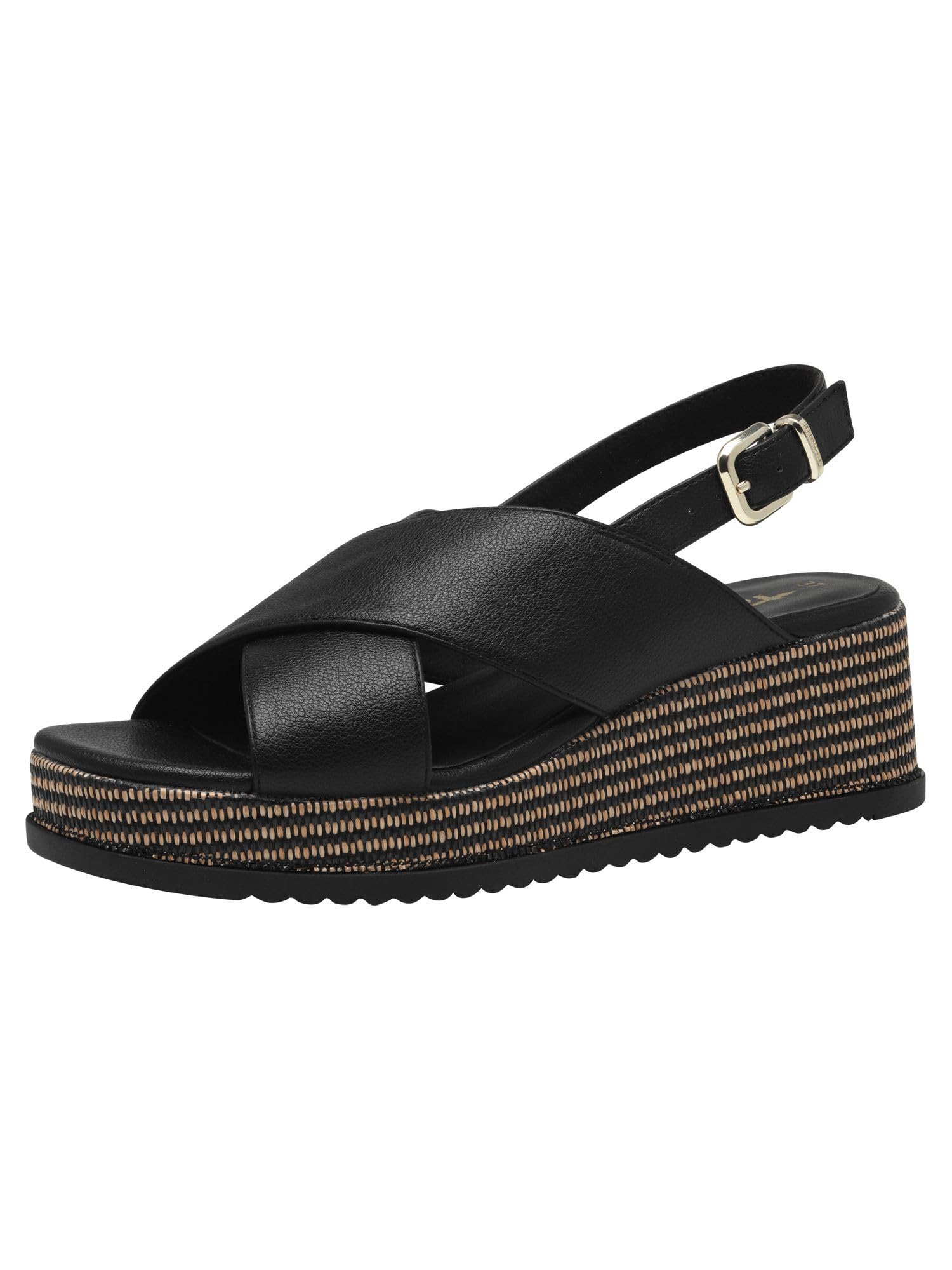 Tamaris Women's Damen 1-28315-44 Wedge Sandal, Black, 6.5 UK