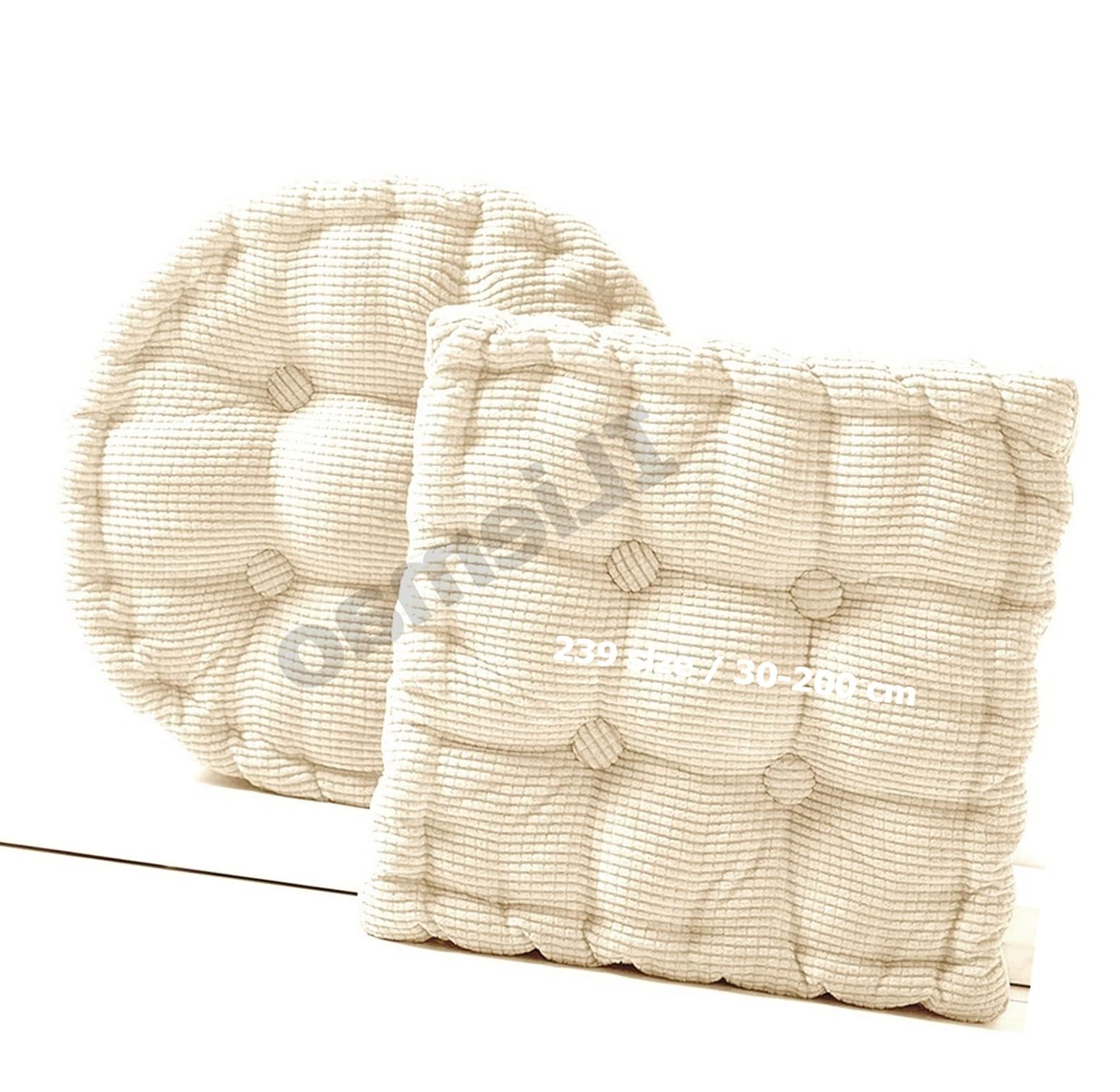 Coussins pour Bancs de Jardin Banc Extérieur Canapé Décoratifs Chaise Coussin Tapis Sol Matelas Exterieur Epais Carrée Capitonné Banquette Palette Interieur Rond Rectangulaire(Beige,60x80 cm)