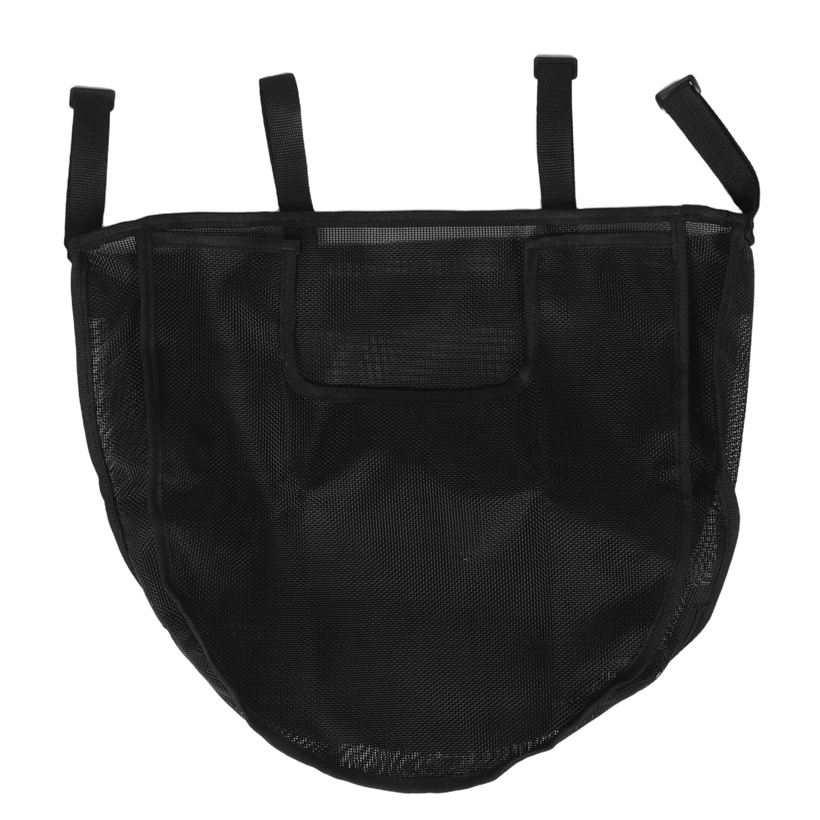 Organizador de juguetes para baño con cremallera y gran capacidad de tela negra