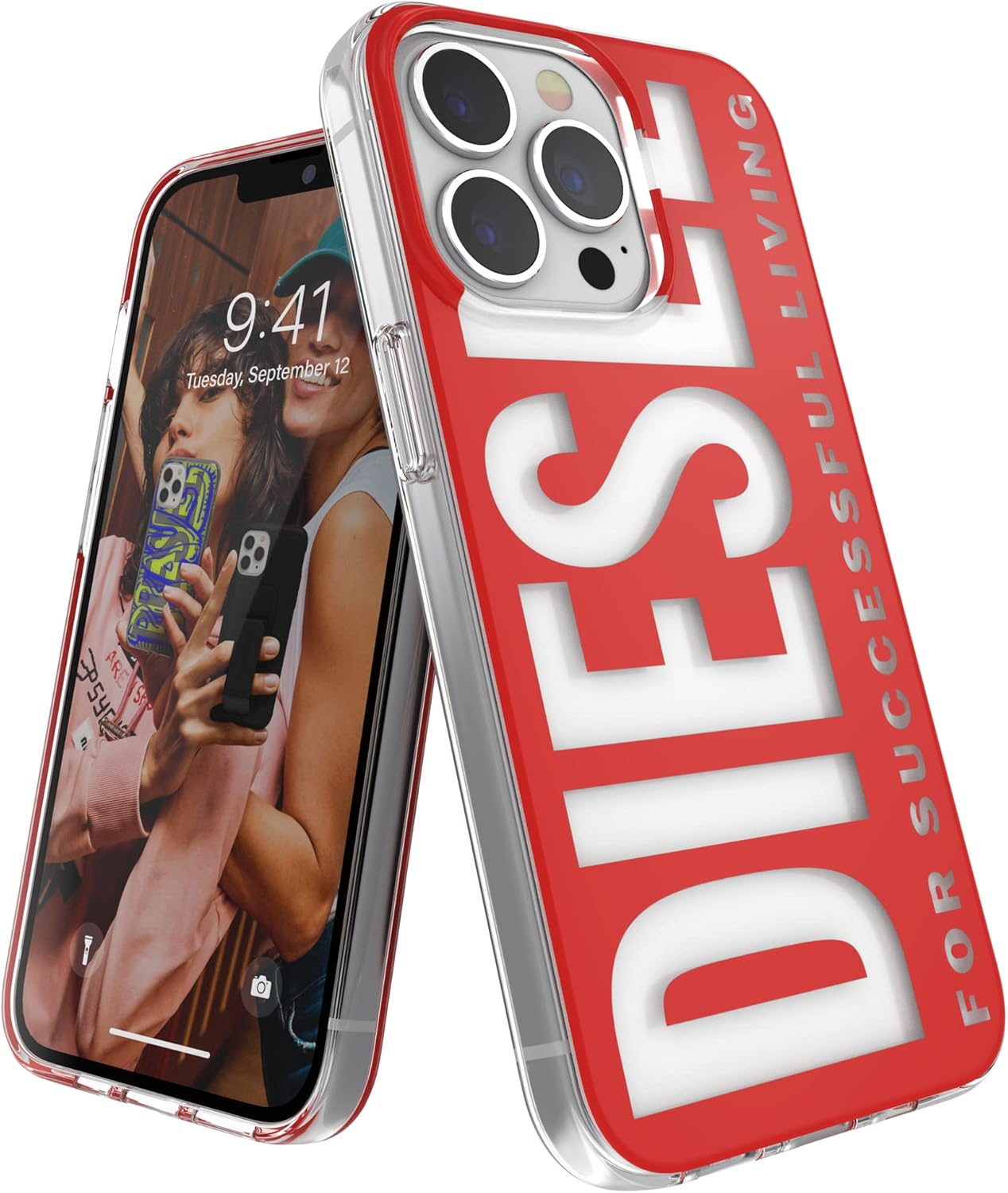 Diesel Concu Pour Iphone 13 Pro 6 1 Case Noyau Moule Avec Sangle De Main Tech Chain Resistant Aux Chocs Coque De Protection Testee Avec Bords Montants Noir Blanc Amazon Fr High Tech