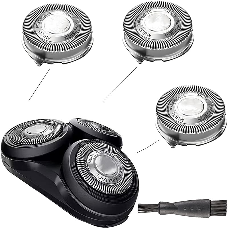 Cabeças de reposição SH50/52 Suleto compatíveis com barbeadores Philips Series 5000, ATXX (S5xxx), PTXX (PT8xx, PT7xx), 3 unidades