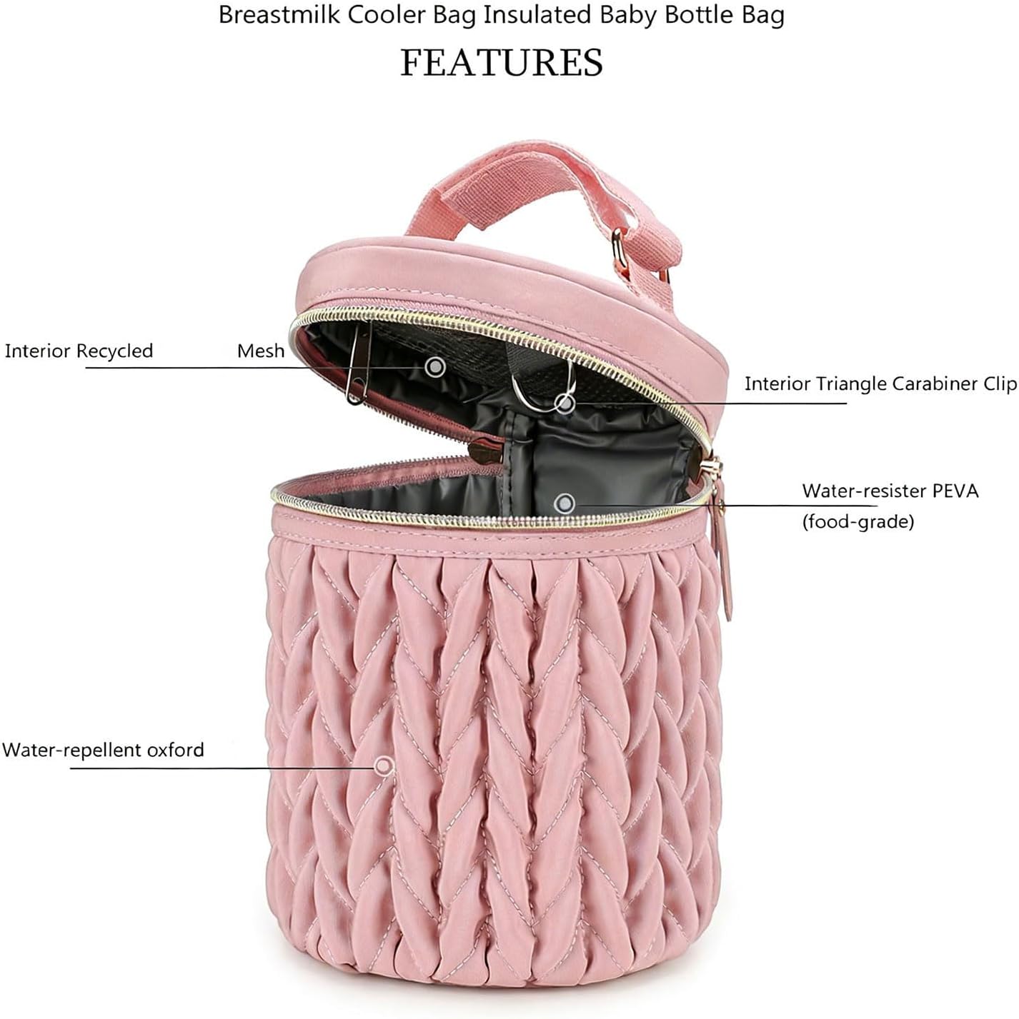 Premium Insulated Thermal Bottle Bag for Milk Storage Capacity Holds 2 8oz Bottles Fabric Materials Wine Bag
