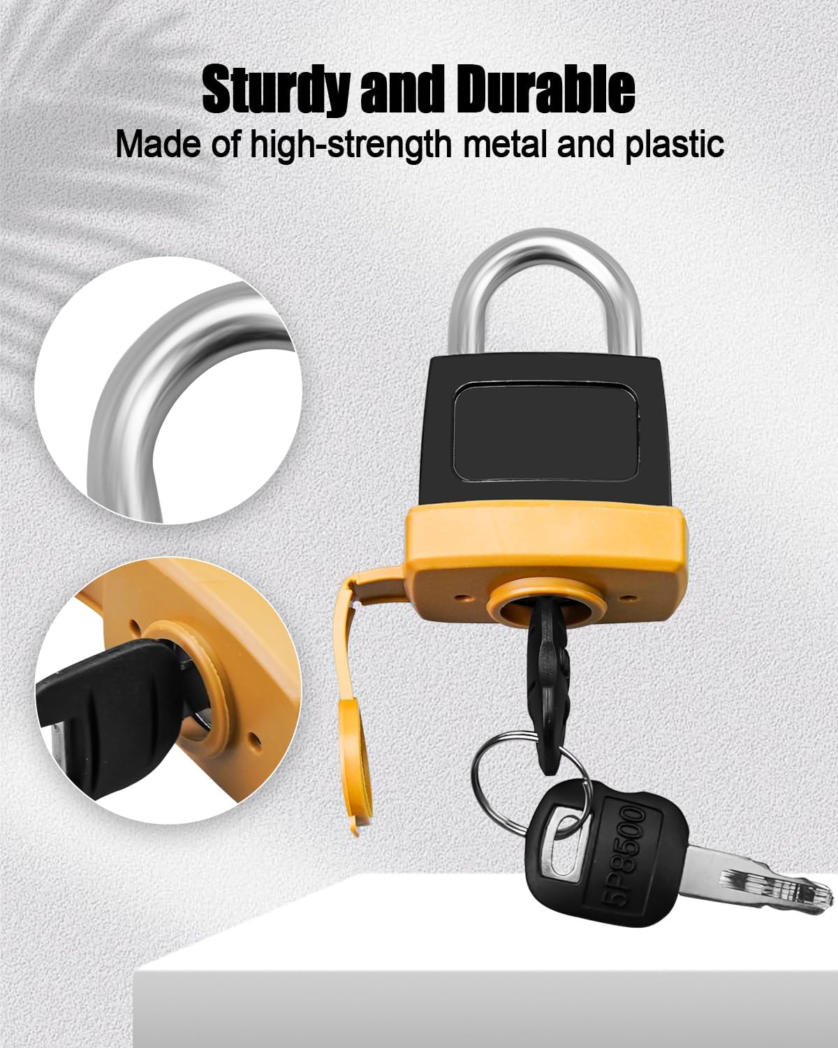 Padlock with Keys Fit for Caterpillar Cat 1428828 20103300 2849039 7X7700 Replace P8500 5P8501 2462641 246-26415, 3set