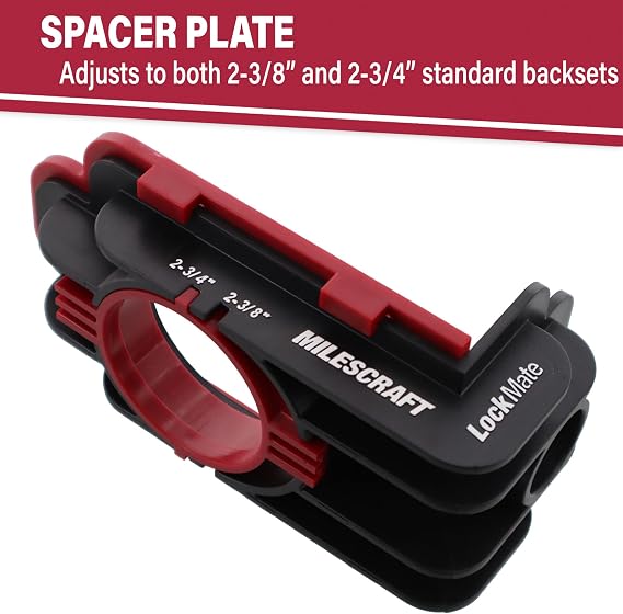Milescraft 1337 Lock Mate - Door Lock Installation Kit with Jig for Wood/Metal Doors, 1-3/8 to 1-3/4 Thickness. Bi-Metal Cobalt Hole Saws Included