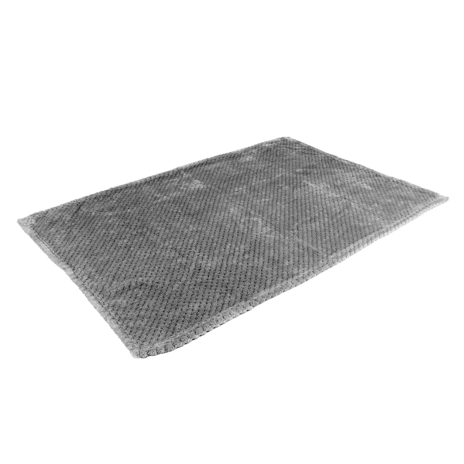 Couverture polaire douce et chaude lavable en machine pour chien et chat, légère et portable - Couverture matelassée pour petits animaux de compagnie, canapé, voiture, voyage (gris)