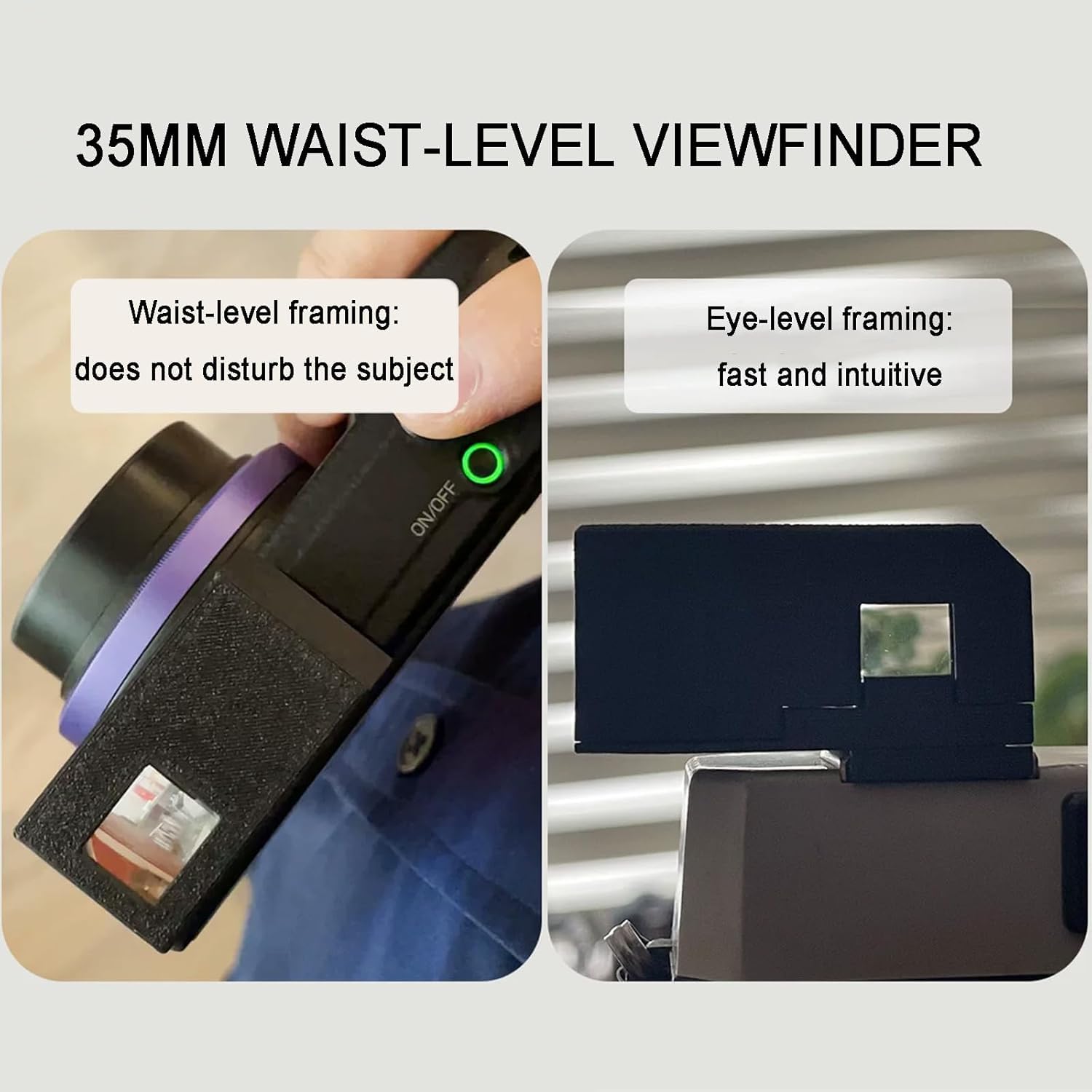 Lichtschachtsucher Für Kameras, Externer Optischer Seitenachsensucher Für 35-mm-kameras, Blitzschuhmontage, 4:3-bildformat Für Präzise Bildkomposition Und Optimiertes Aufnahmeerlebnis