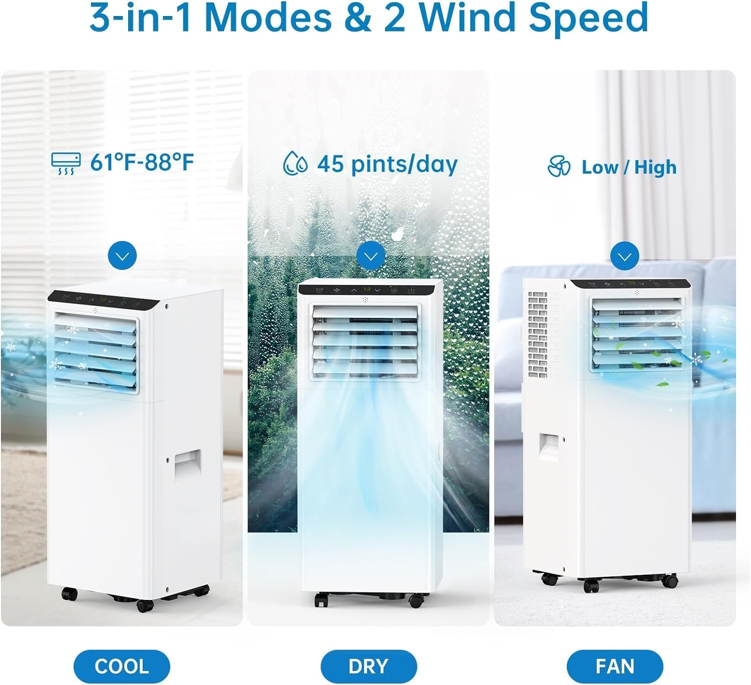Amazon | GarveeHome 8000BTU ポータブルエアコン 最大350平方フィート 