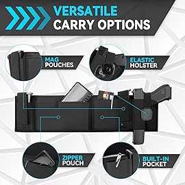 Belly Band Holster for Concealed Carry, KUMGIM Belly Gun Holsters for Men Women 380 9MM, Waist Band Holster Conceal Carrier Belt Airsoft Holster Fits Glock 19 17 42 43, Smith Wesson, Taurus, Ruger