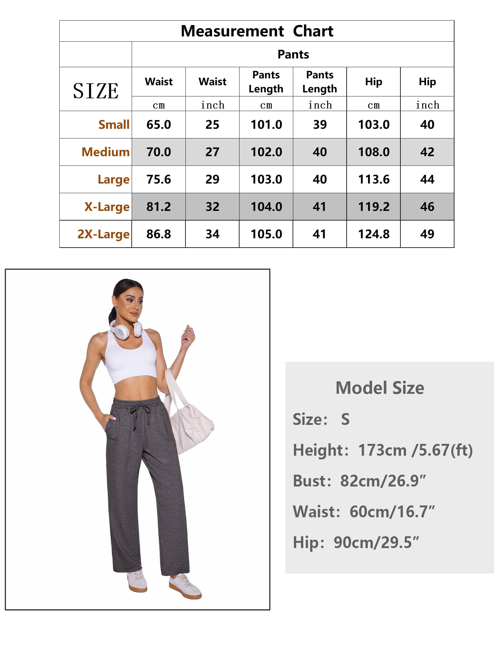 Demegimi Pantaloni Sportivi Donna a Vita Alta con Tasche Pantaloni della Tuta Donna in Cotone a Gamba Larga Pantaloni Jogger Leggeri con Coulisse per Jogging Fitness Sport Yoga