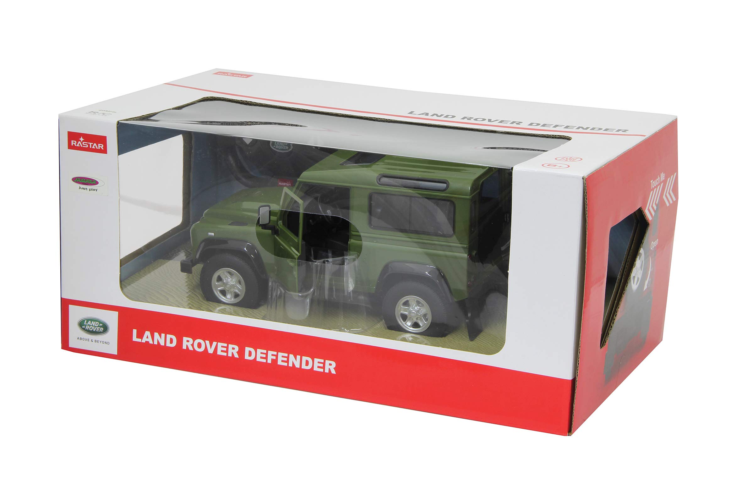 Jamara 405155 - Land Rover Defender Samochód Zdalnie Sterowany, Zielony, od 6 lat, skala 1:14