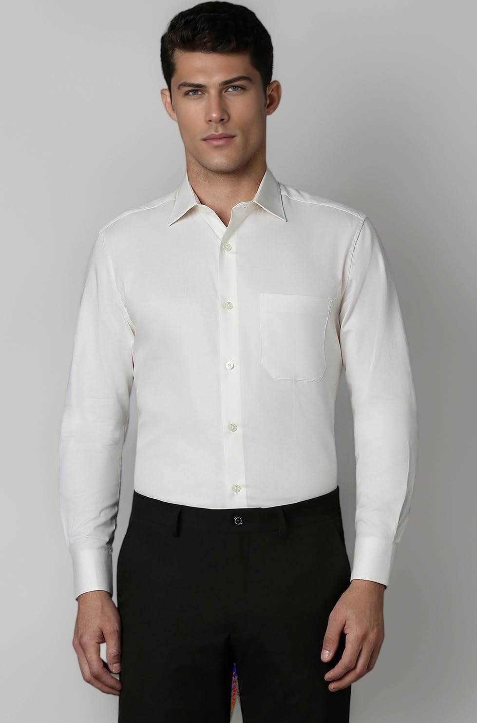 Louis Philippe Men's Cotton Slim Fit Shirt