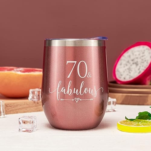 Miniatura 19 de Crisky Vaso de vino de oro rosa con el número 21 y finalmente para niña, regalo de cumpleaños número 21, ideas divertidas para novia, hermana