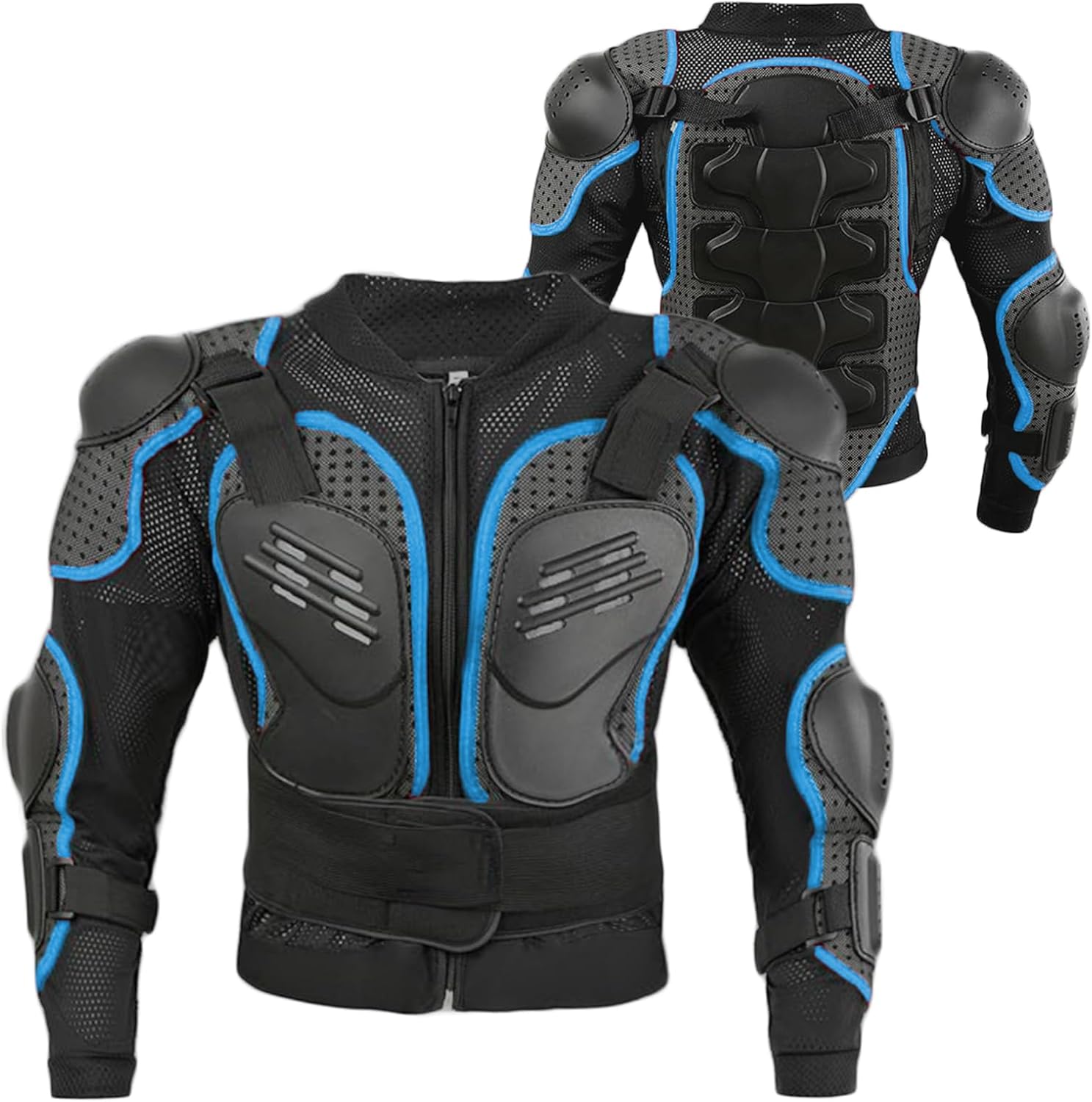 Kids Motorcycle Armor Jacket Spine Chest Protection Dirt Bike Suit Children Full Body Gear Motocross for Cycling Racing Ski