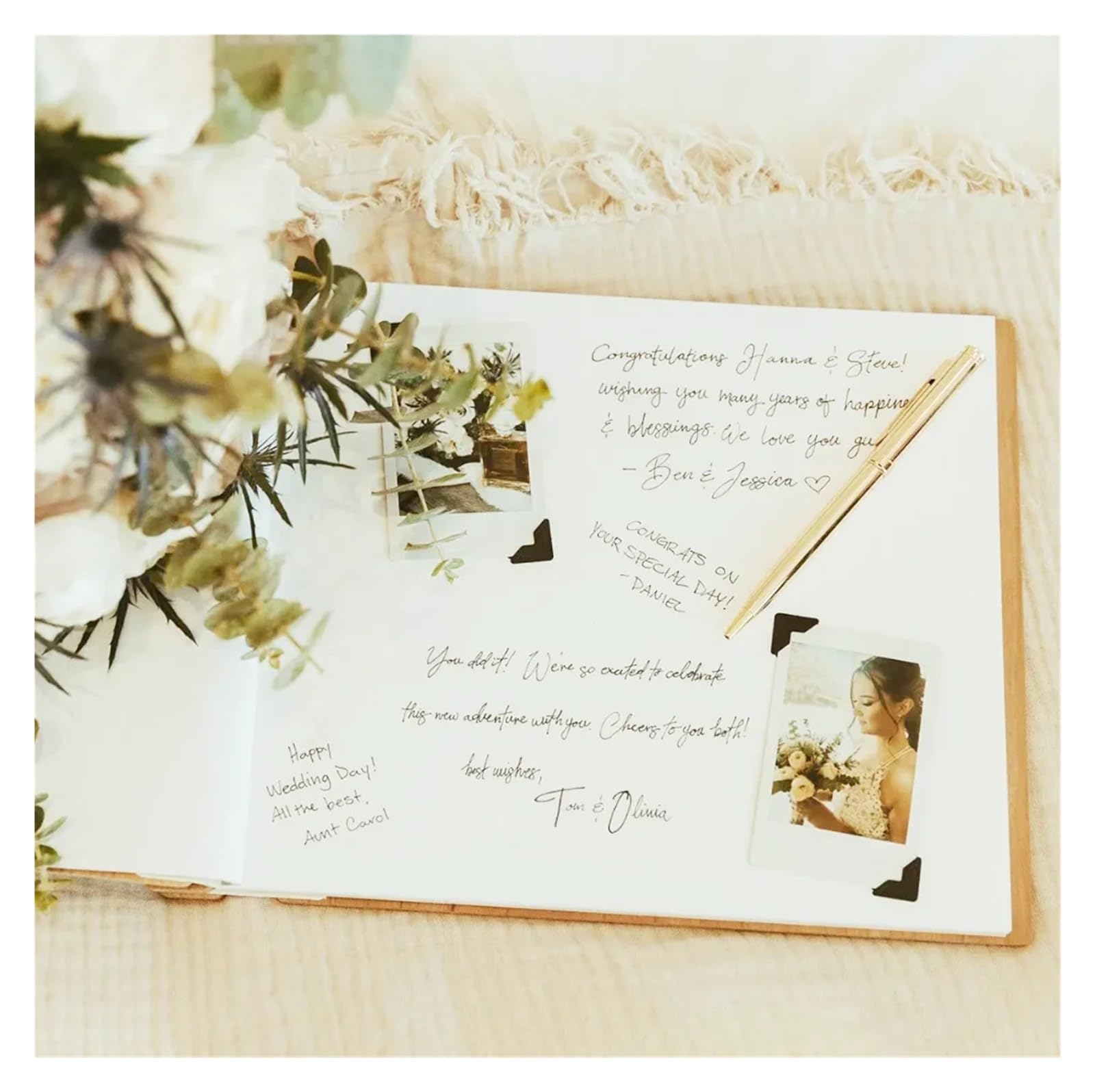 Libro Firmas Boda Libro de visitas álbum Fotos Boda Madera