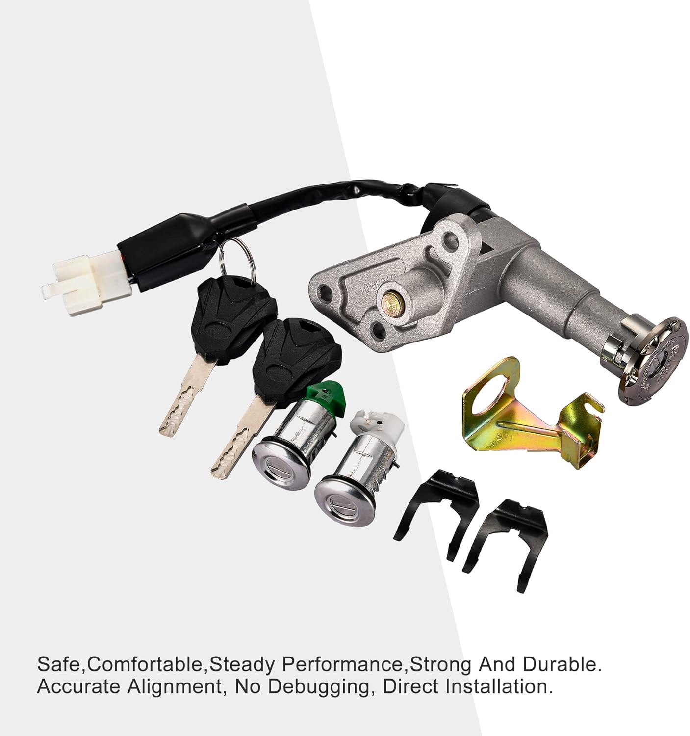 GOOFIT Ignition Switch Key Set Replacement for GY6 50cc 125cc 150cc Taotao Jonway Roketa Chinese Scooter Moped Motorcycle