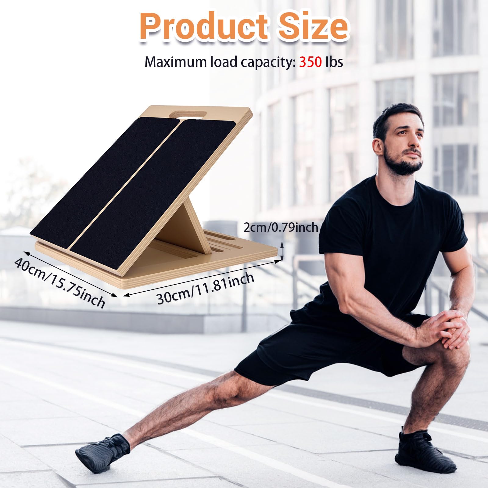 Wadendehner Aus Holz - Einstellbares Schrägbrett Für Dehnung & Gleichgewichtstraining