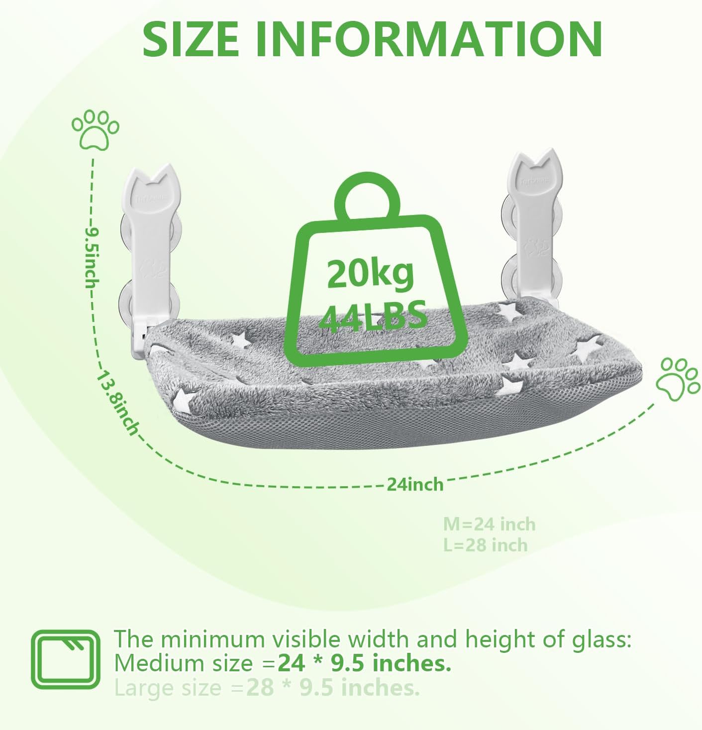 2 pack cat window perch, glow in the dark foldable cat window hammock with sunken design, removable soft cover, breathable cordless window bed for cats inside holds up to 40lbs (star grey) star gray cover