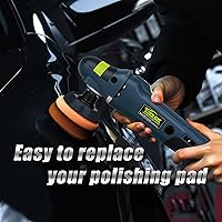 Vista 6 de CAR'S GIFT Buffer Polisher, 6 Variable Speed Control Polisher, 3-Inch 1000-3500RPM Car Buffer Polisher, 75mm Portable Car Detailing Kit for Car