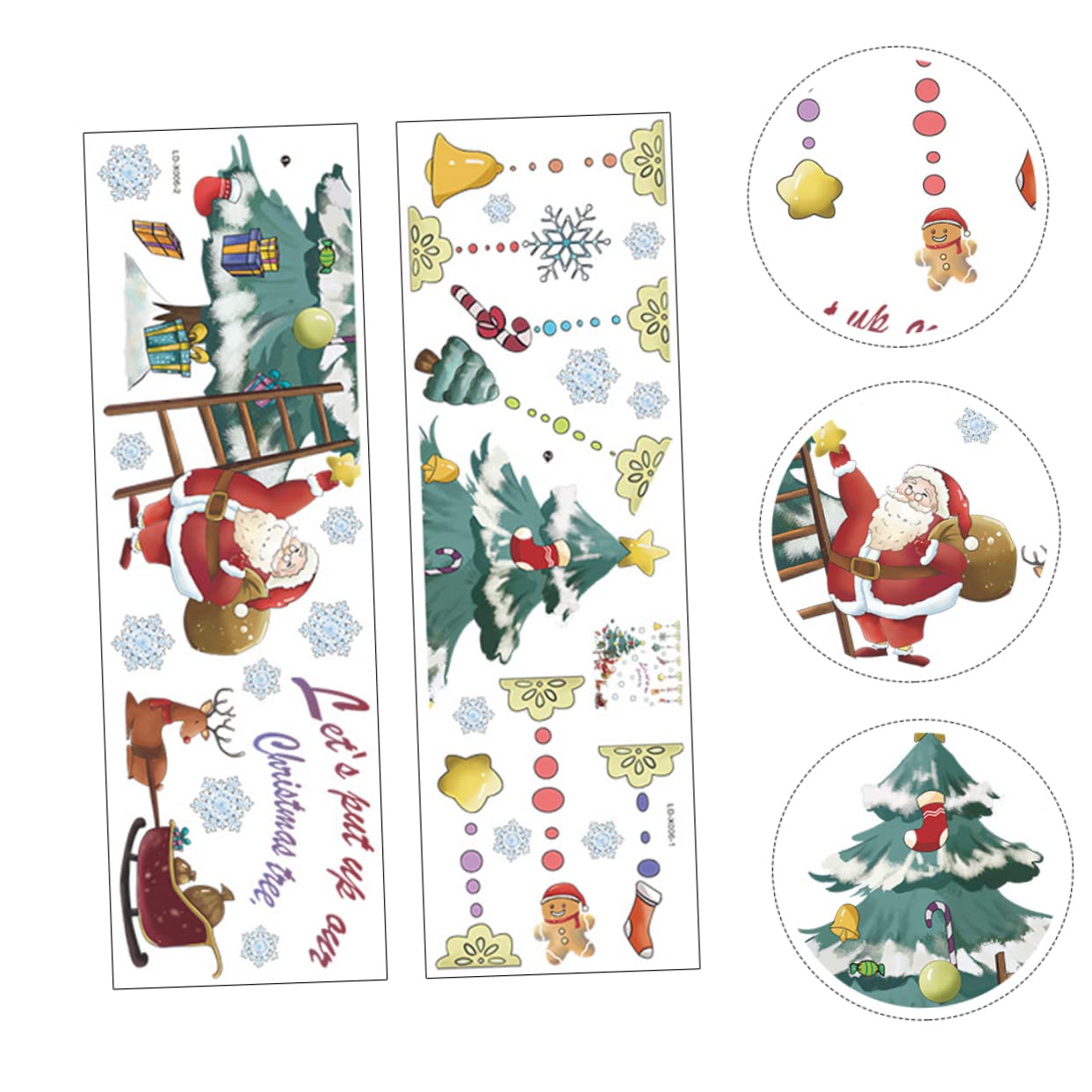 HOMSFOU 8piezas Pegatinas De Ventana Para Navidad Decorativas y Reutilizables Para Ventanas Espejos y Puertas De Para Fiestas y Celebraciones