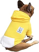 Vista 18 de iChoue Exclusiva Ropa de Lujo Suave Pro para Bulldog Inglés Sudaderas con Capucha Abrigo para Perros Medianos Bulldog Francés Pug Corgi Boston